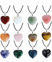 Load image into Gallery viewer, Healing Crystal Heart necklace