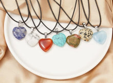 Load image into Gallery viewer, Healing Crystal Heart necklace