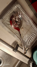 Load image into Gallery viewer, Vintage Godinger Silver Plated Spoon and Cranberry Server Set