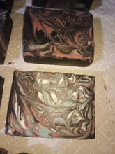 Load image into Gallery viewer, Lemon scented swirl cold process soap.