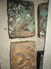 Load image into Gallery viewer, Lemon scented swirl cold process soap.