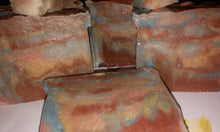 Load image into Gallery viewer, Lavender/Kiss And Tell Double Helix swirl soap