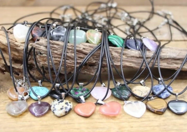 Healing Crystal Heart necklace