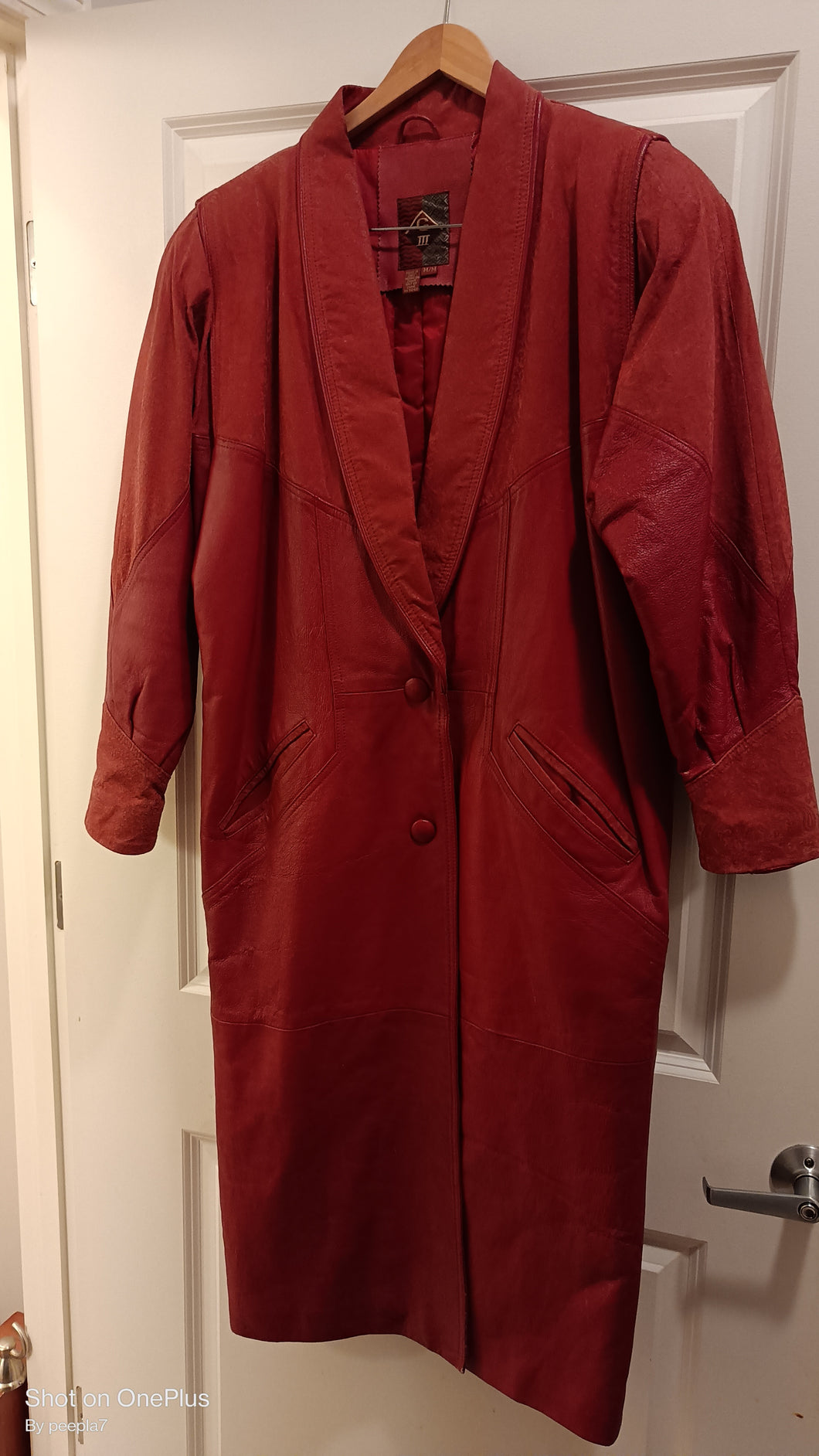 Ladie's G-III Vintage Leather Trench Coat