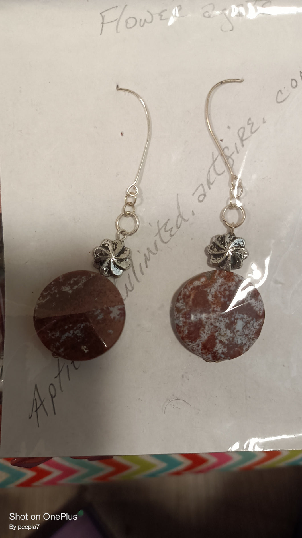 Flower Agate earrings